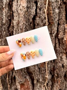 Cozy Harvest Handmade Press-On Nails
